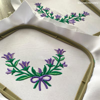 Bellflower Corner Machine Embroidery Design
