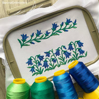 Bellflower Border Machine Embroidery Design