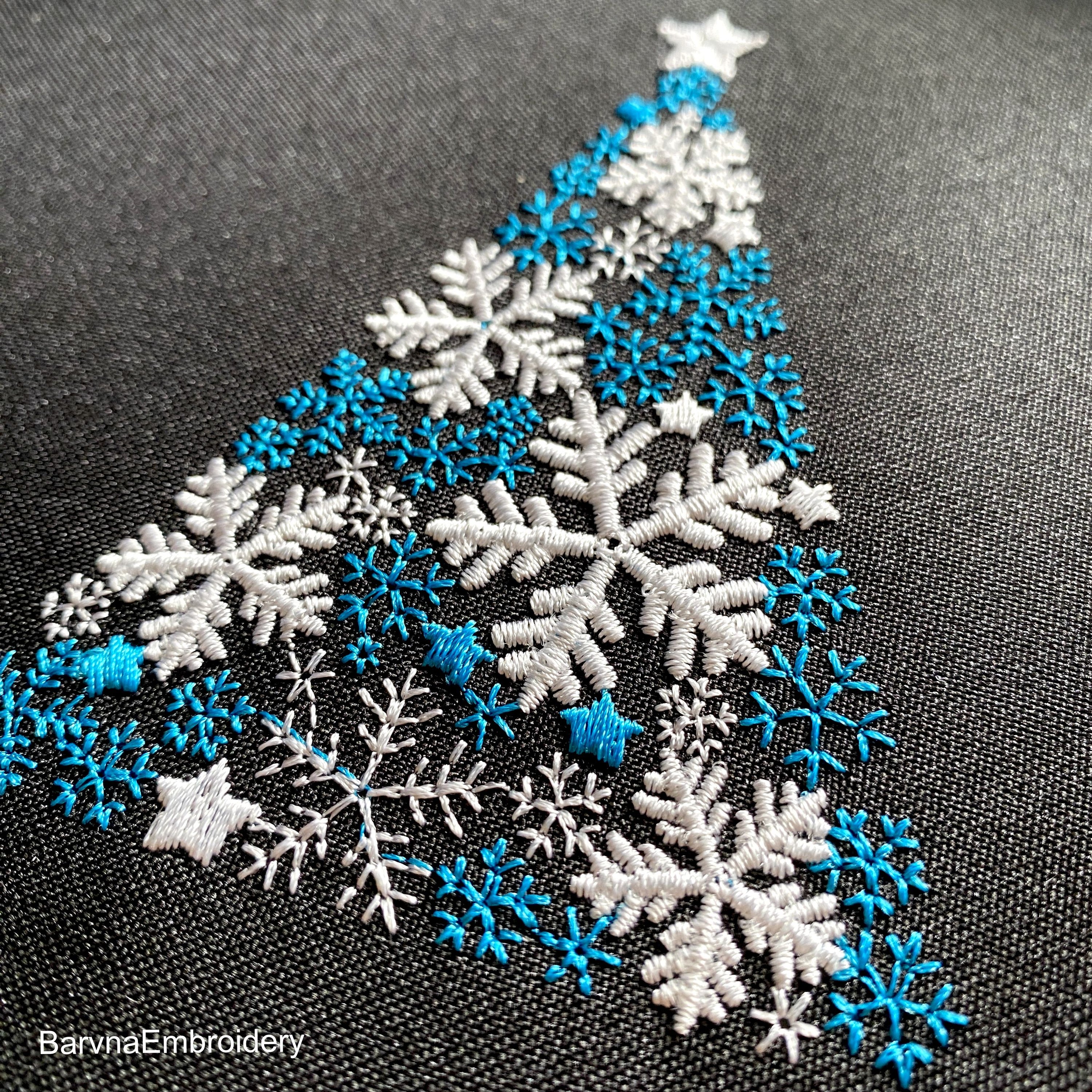 Christmas tree machine embroidery designs, Snowflakes embroidery, Instant download