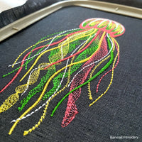 Jellyfish Machine embroidery designs, Ocean embroidery designs, Instant download