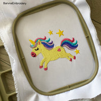Unicorn Embroidery Design – Cute Machine Embroidery File for Girls – Instant download