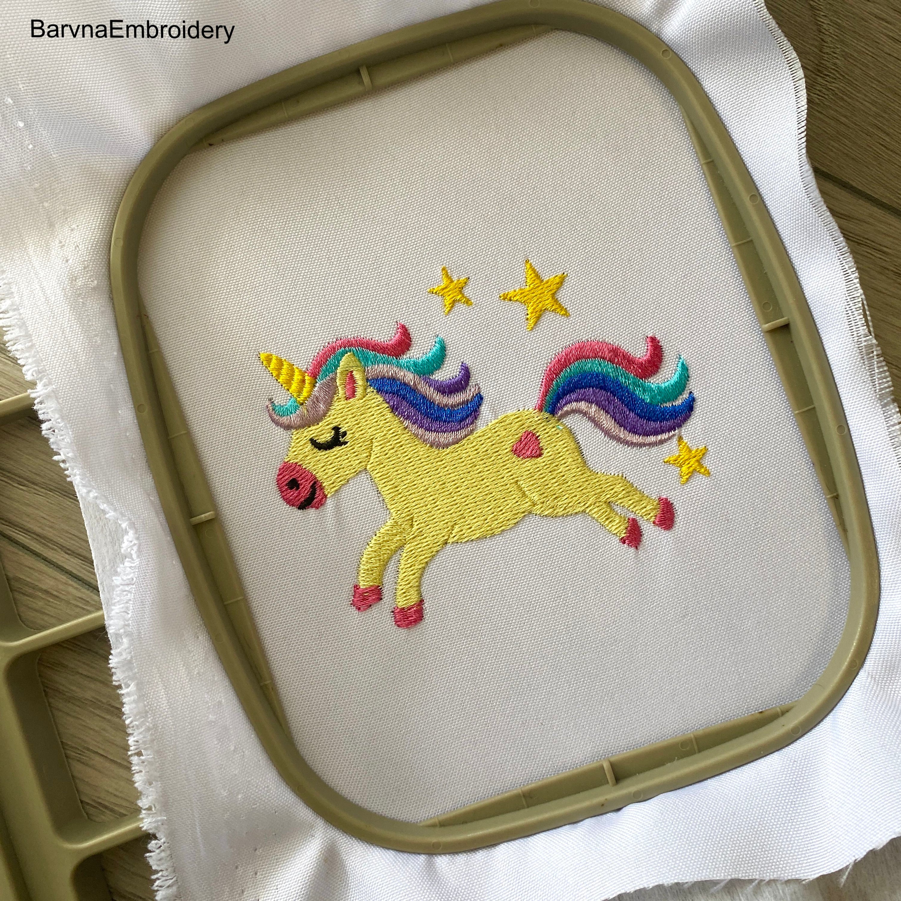 Unicorn Embroidery Design – Cute Machine Embroidery File for Girls – Instant download