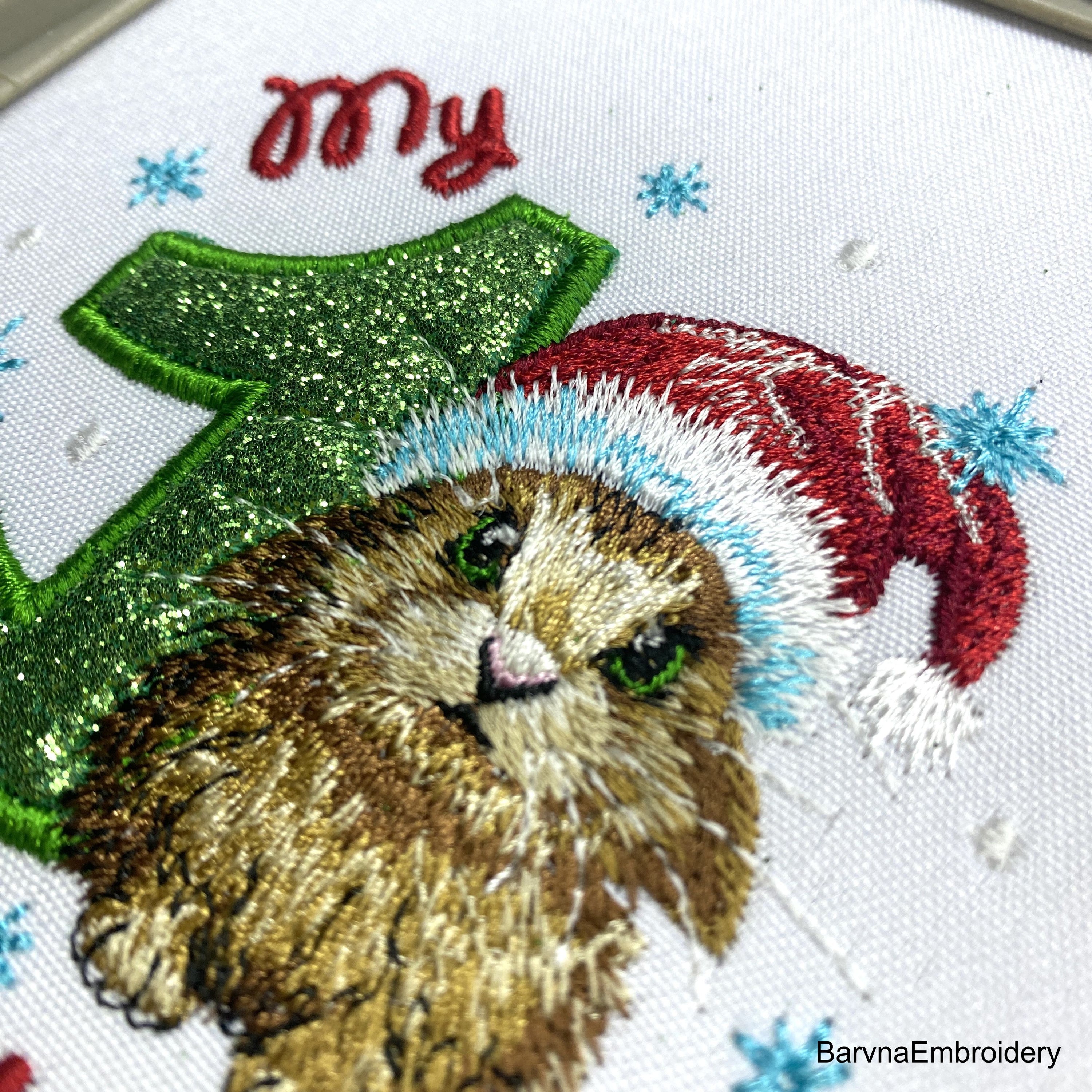 My 1st Christmas Embroidery Design, Applique embroidery files.