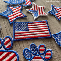 USA flag Machine embroidery design, American flag embroidery files, Instant download