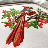 Cardinal bird Machine Embroidery designs, Red bird embroidery designs, Instant download.