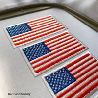 USA flag Mschine embroidery design, American flag embroidery files, Instant download