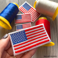 USA flag Machine embroidery design, American flag embroidery files, Instant download