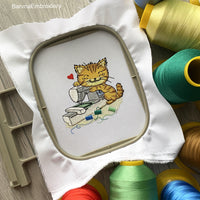 I love embroidery Machine embroidery designs, Cat embroidery designs, Embroidery files for achine, Instant download