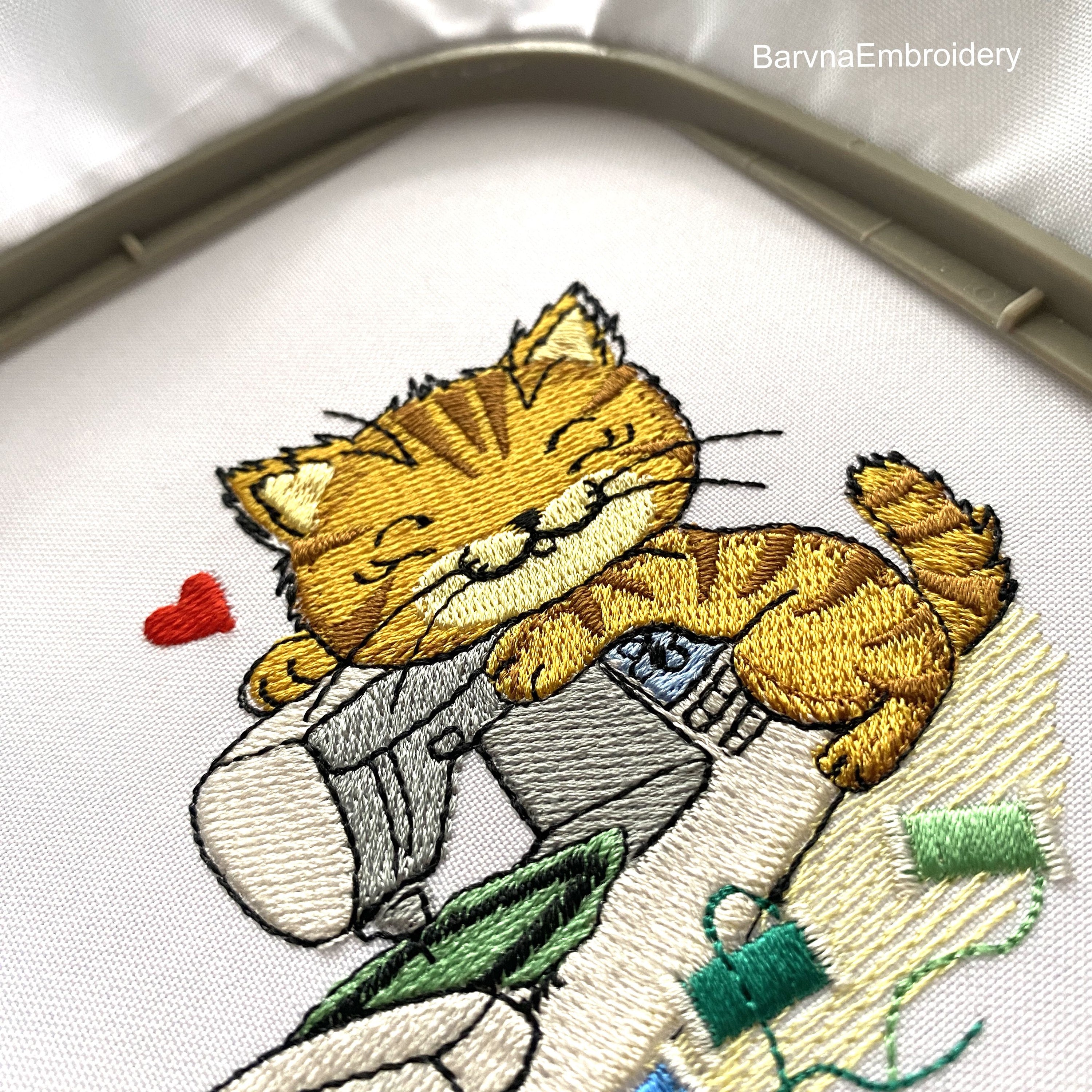 I love embroidery Machine embroidery designs, Cat embroidery designs, Embroidery files for achine, Instant download