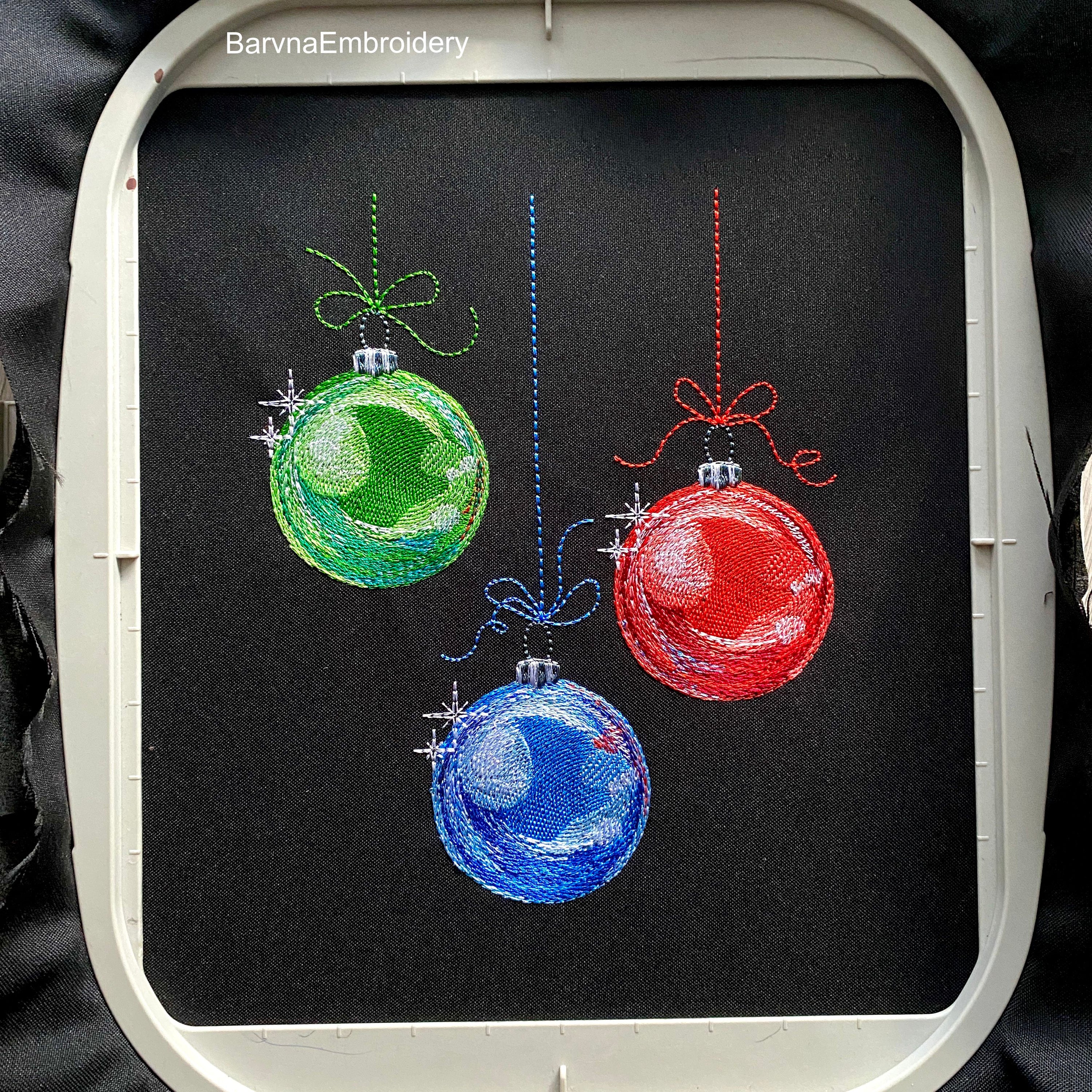 Christmas balls Machine embroidery designs , Christmas embroidery design, Instant embroidery