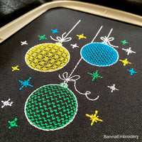 Machine embroidery designs. Christmas balls embroidery designs, Instant embroidery