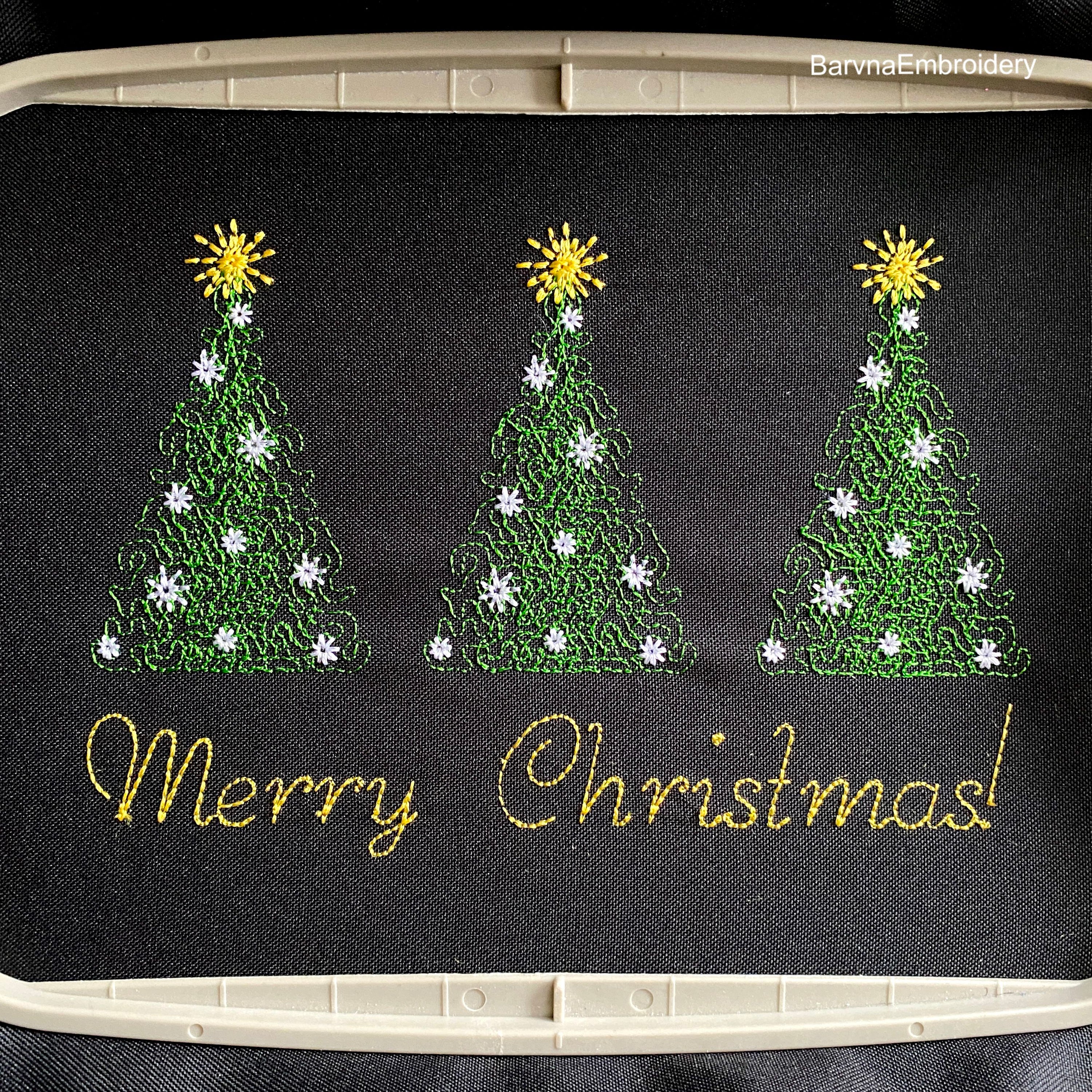 Christmas tree Machine embroidery designs, Merry Christmas embroidery designs, Instant download