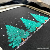 Christmas trees Machine Embroidery Design, Christmas embroidery files, Instant download