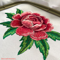 Peony Flower Embroidery Design – Floral Machine Embroidery File – Instant download