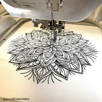 Flower Mandala Machine embroidery designs, Instant download