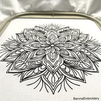 Flower Mandala Machine embroidery designs, Instant download