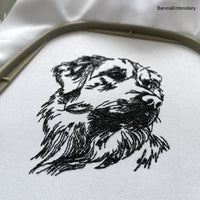 Golden Retriever Digital Machine Embroidery Design, Dog embroidery files, Pets embroidery design, Pets ebroidery designs, Instant download