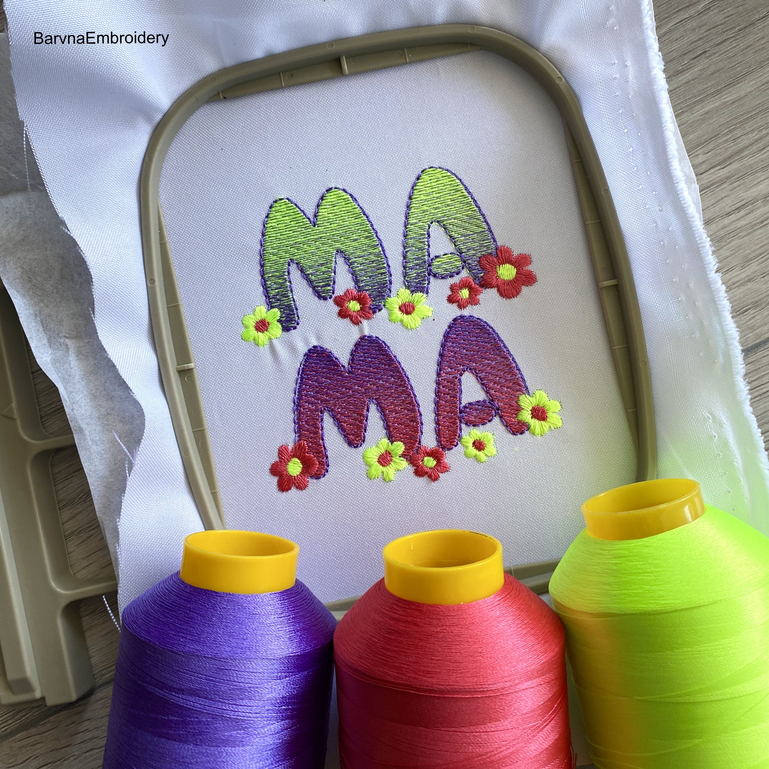 Mama Maschinenstickerei Designs.