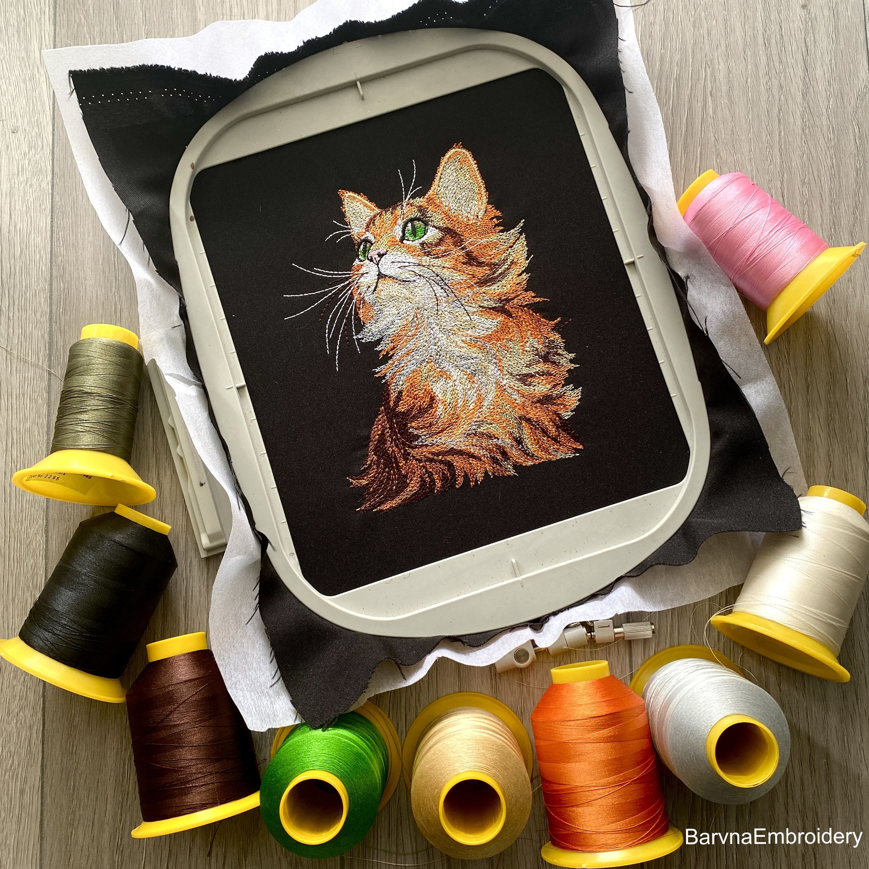 Cat Machine embroidery designs, Pets embroidery designs, Pets embroidery design, Animals embroidery files,  Instant download
