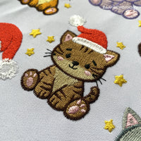 Mini Christmas Tiger Machine Embroidery Designs in Santa Hat — perfect for kids, fits 4x4 hoop.