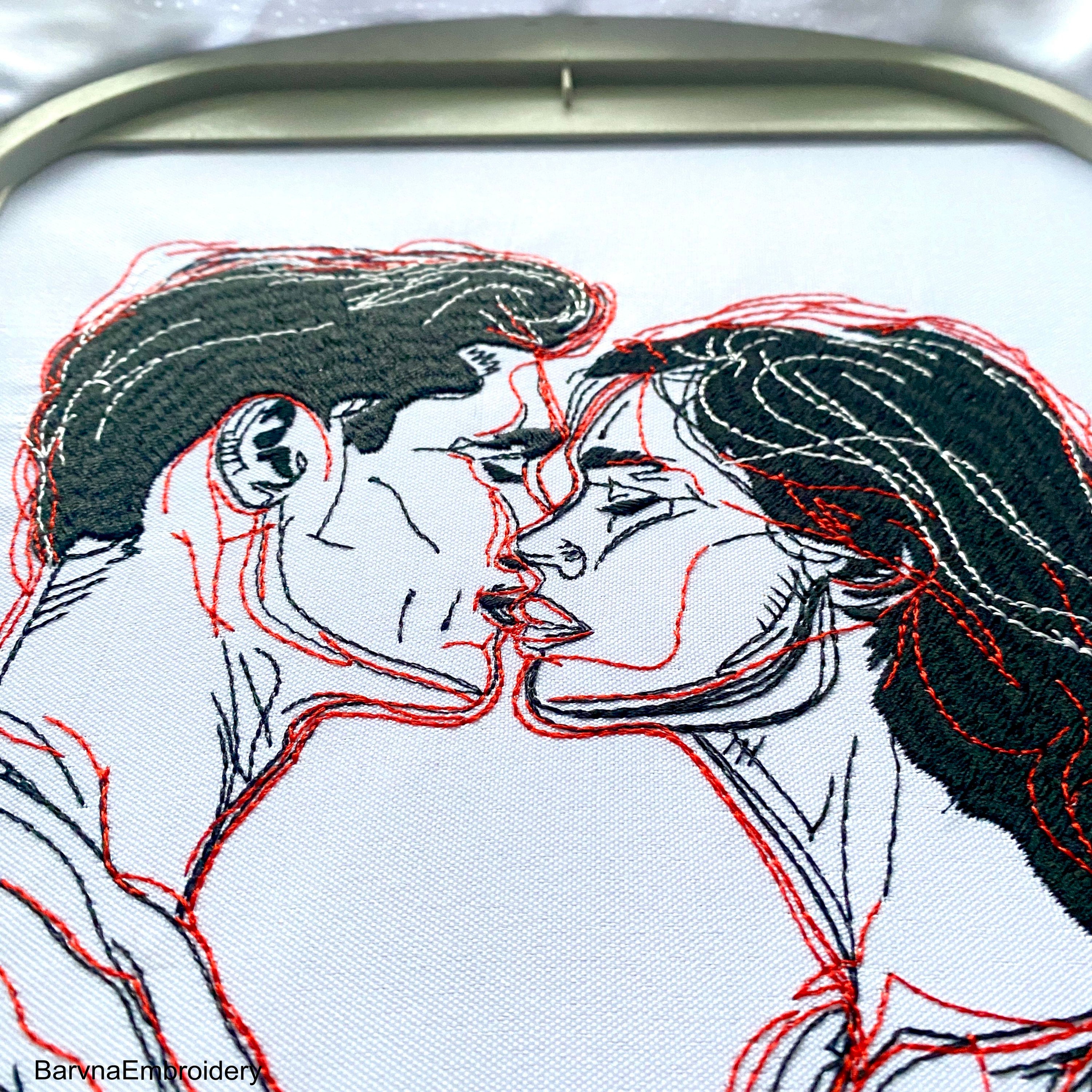 Kiss Machine embroidery designs for Valentines day, Love embroidery designs, Instant download
