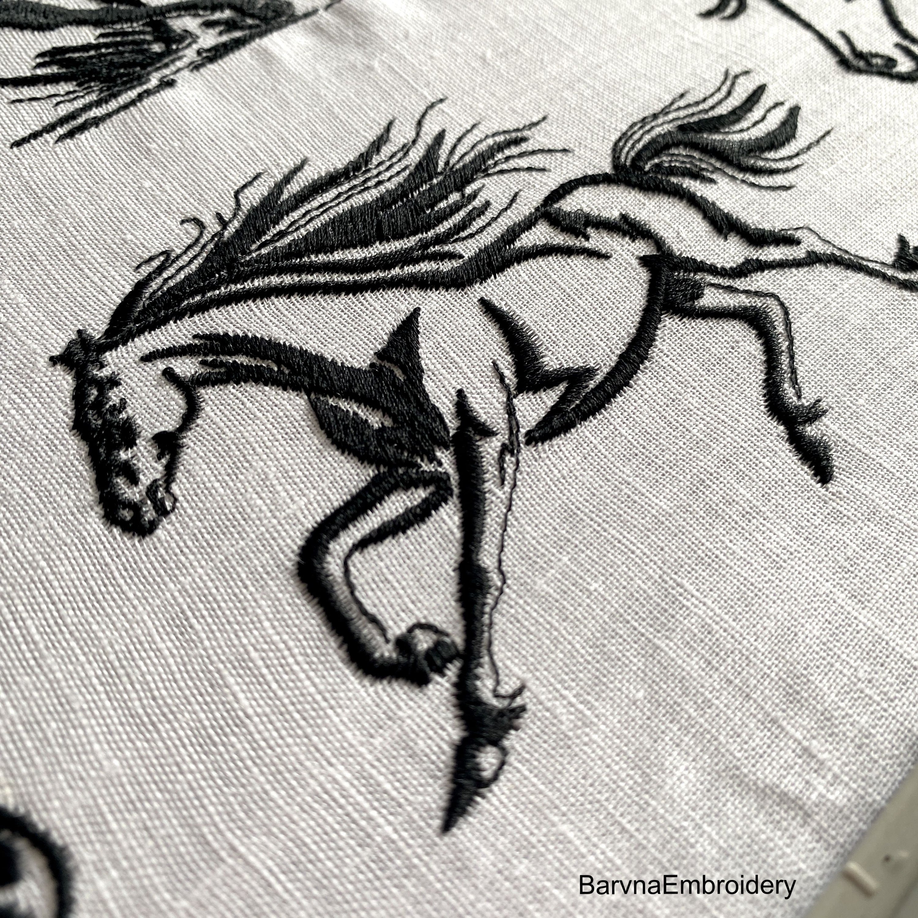 A running horse Machine embroidery designs.