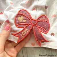 Bow Applique Machine embroidery designs, Bow embroidery files, Instant download