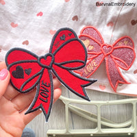 Bow Applique Machine embroidery designs, Bow embroidery files, Instant download