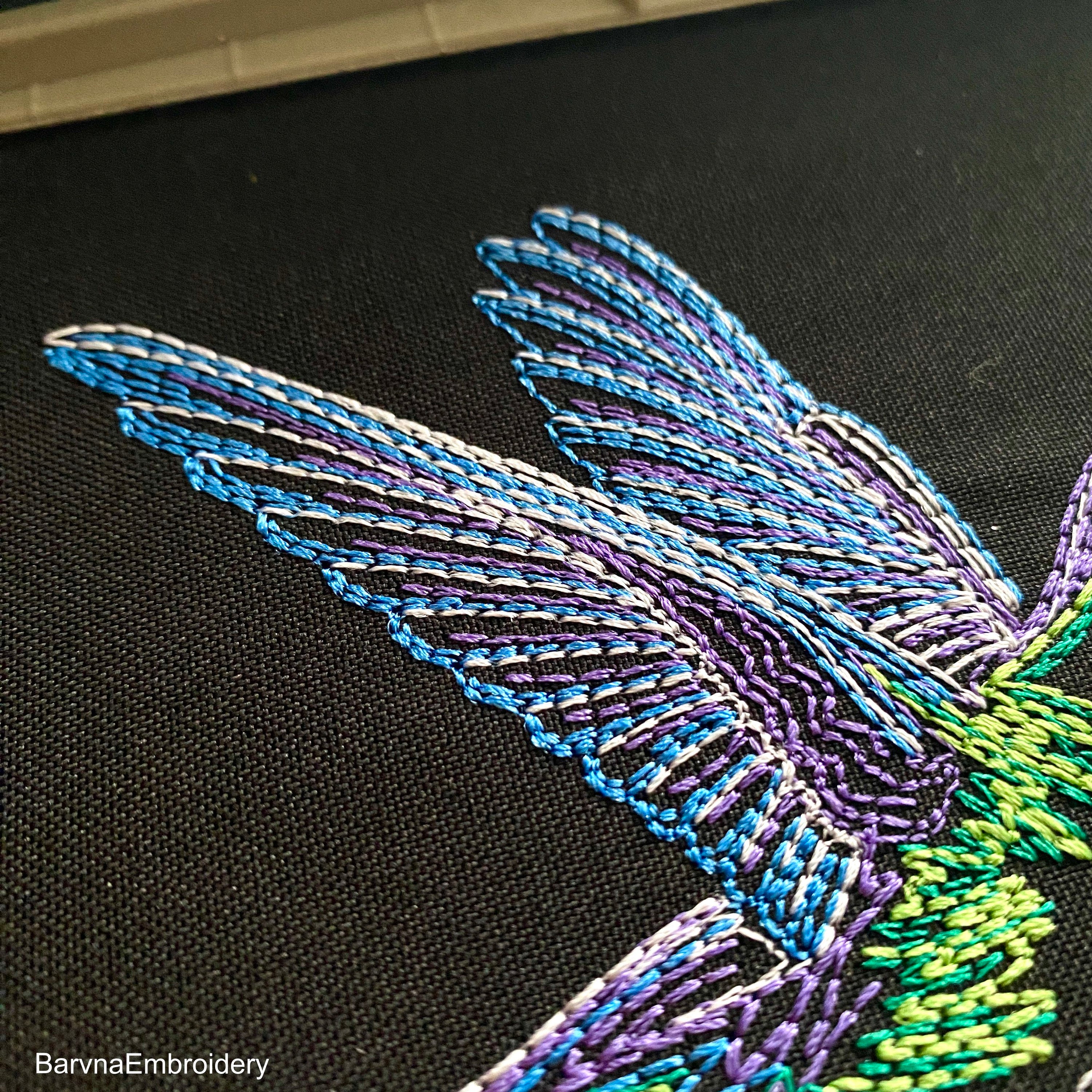 Hummingbird Machine embroidery designs, Birds embroidery files, Instant download