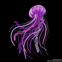 Jellyfish Machine embroidery designs. Ocean embroidery designs, Instant download