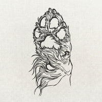 Long haired dachshund line art machine embroidery bundle with fourteen designs.