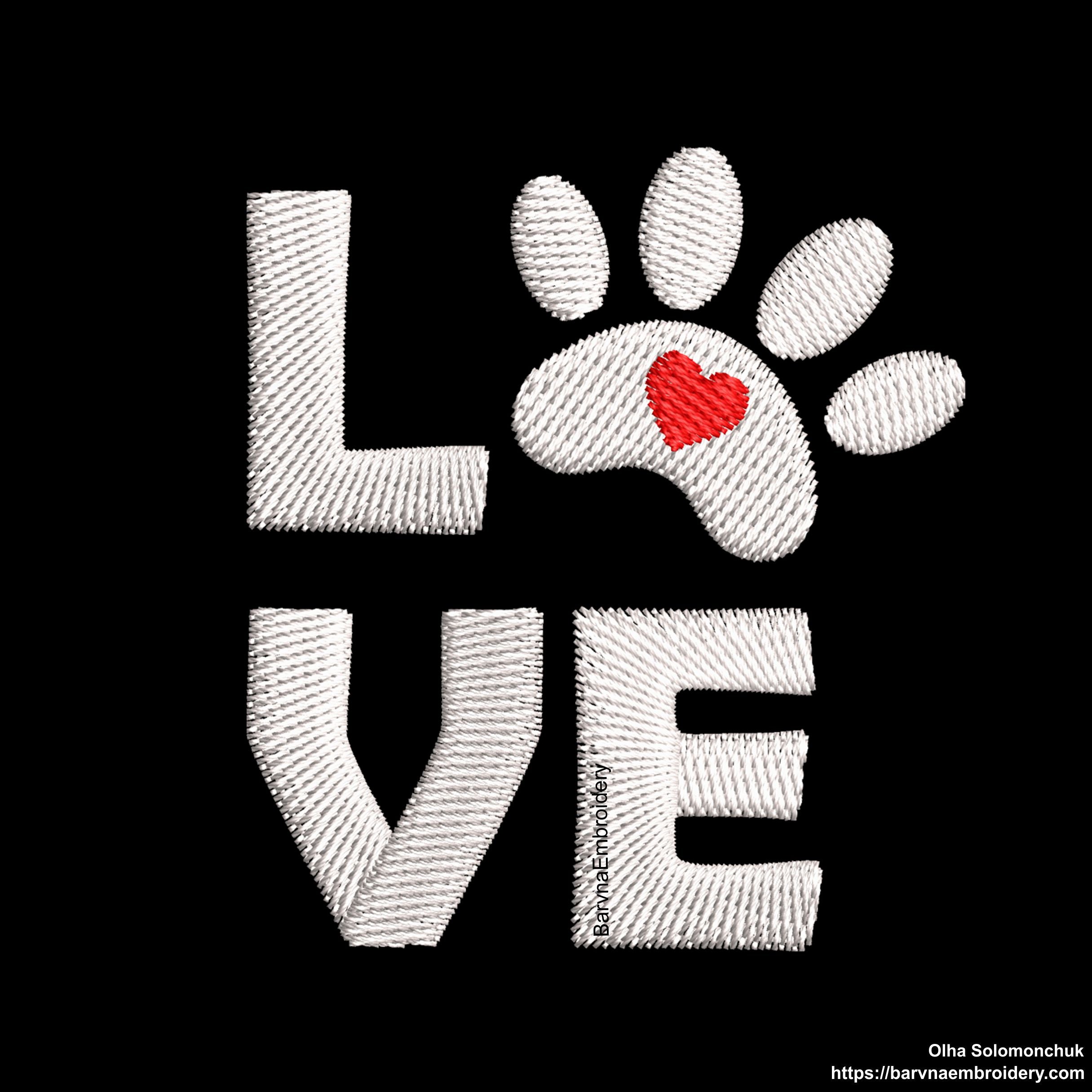 Love Paws Machine embroidery designs, Pets embroidery design