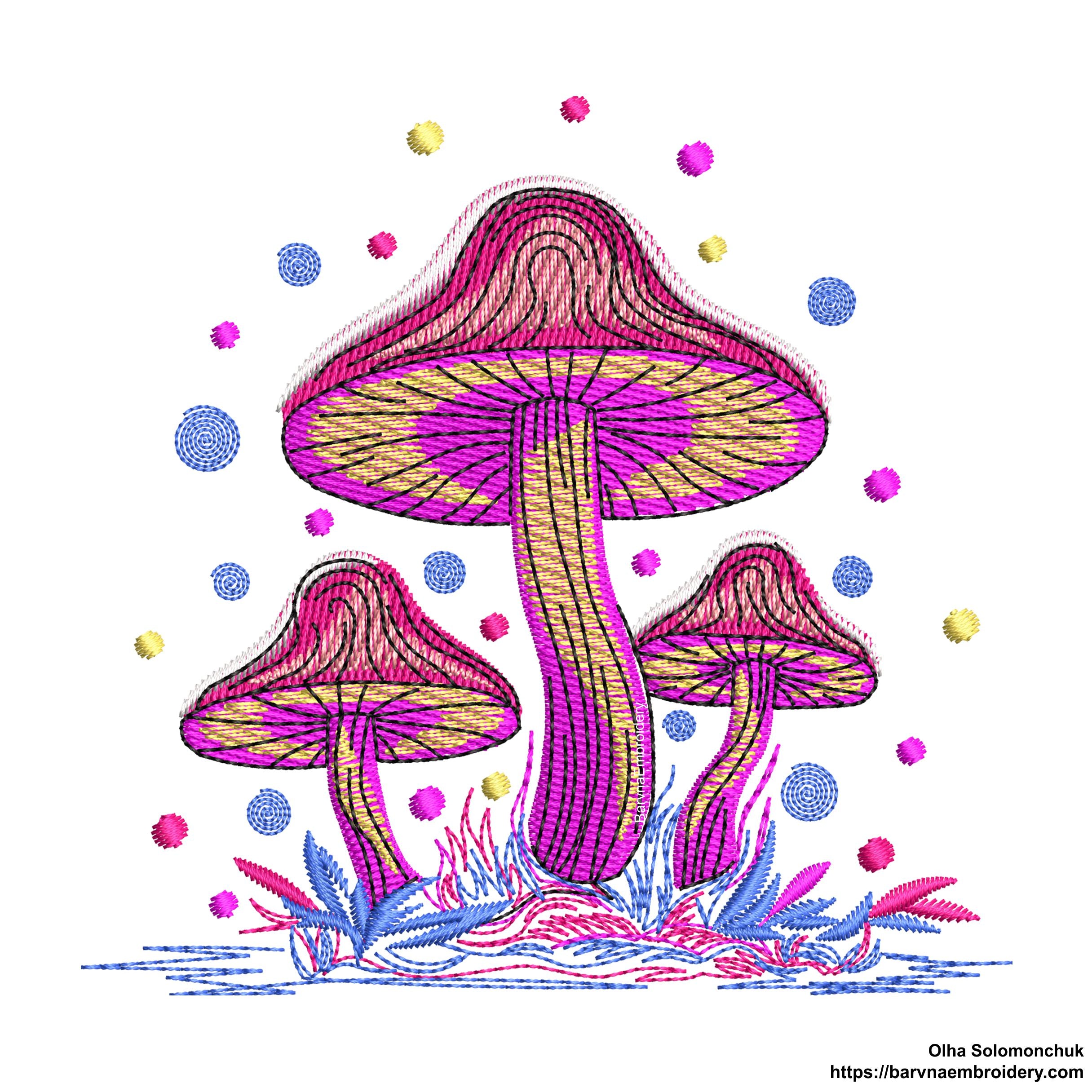 Magic Mushroom Machine embroidery designs