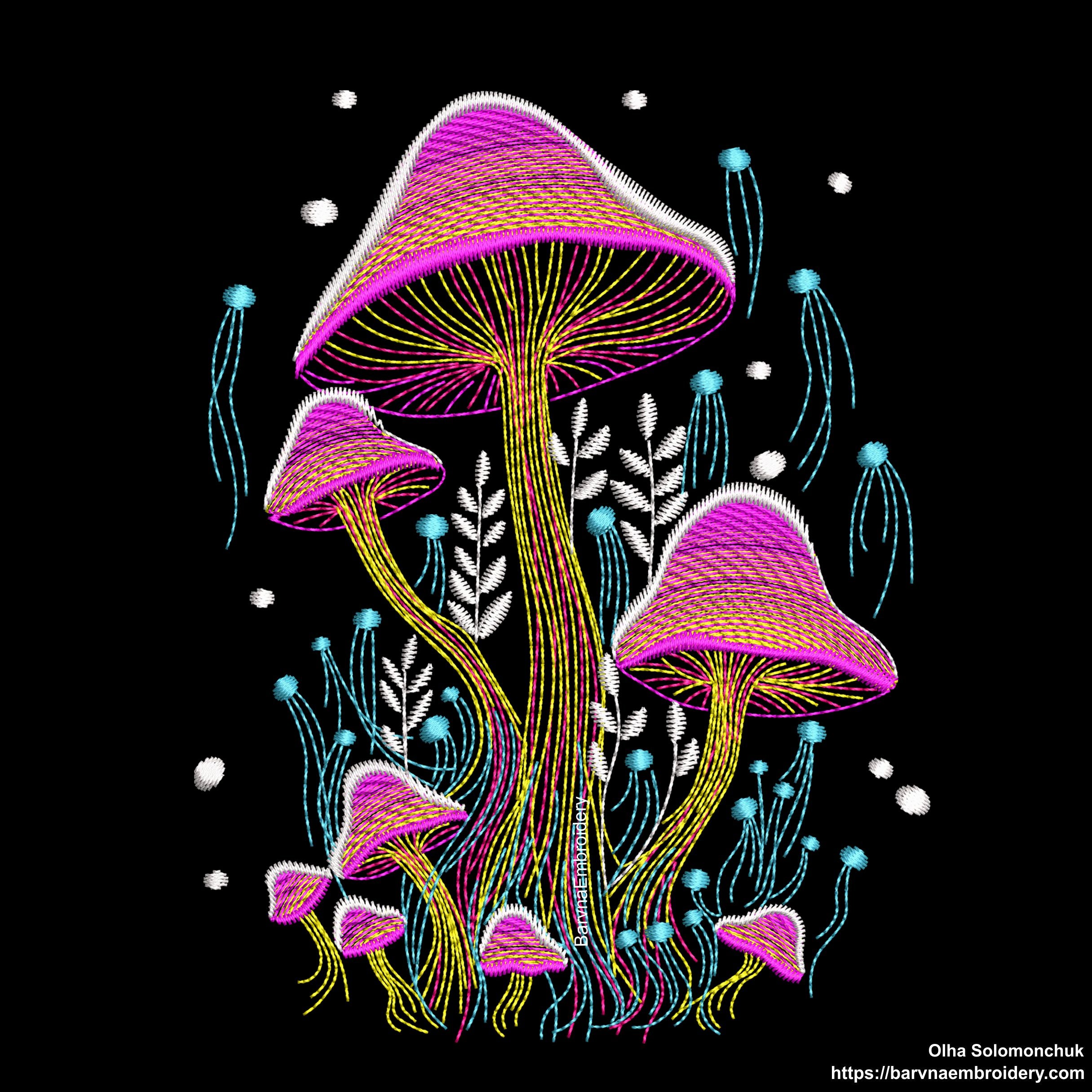 Magic Mushroom Machine embroidery designs