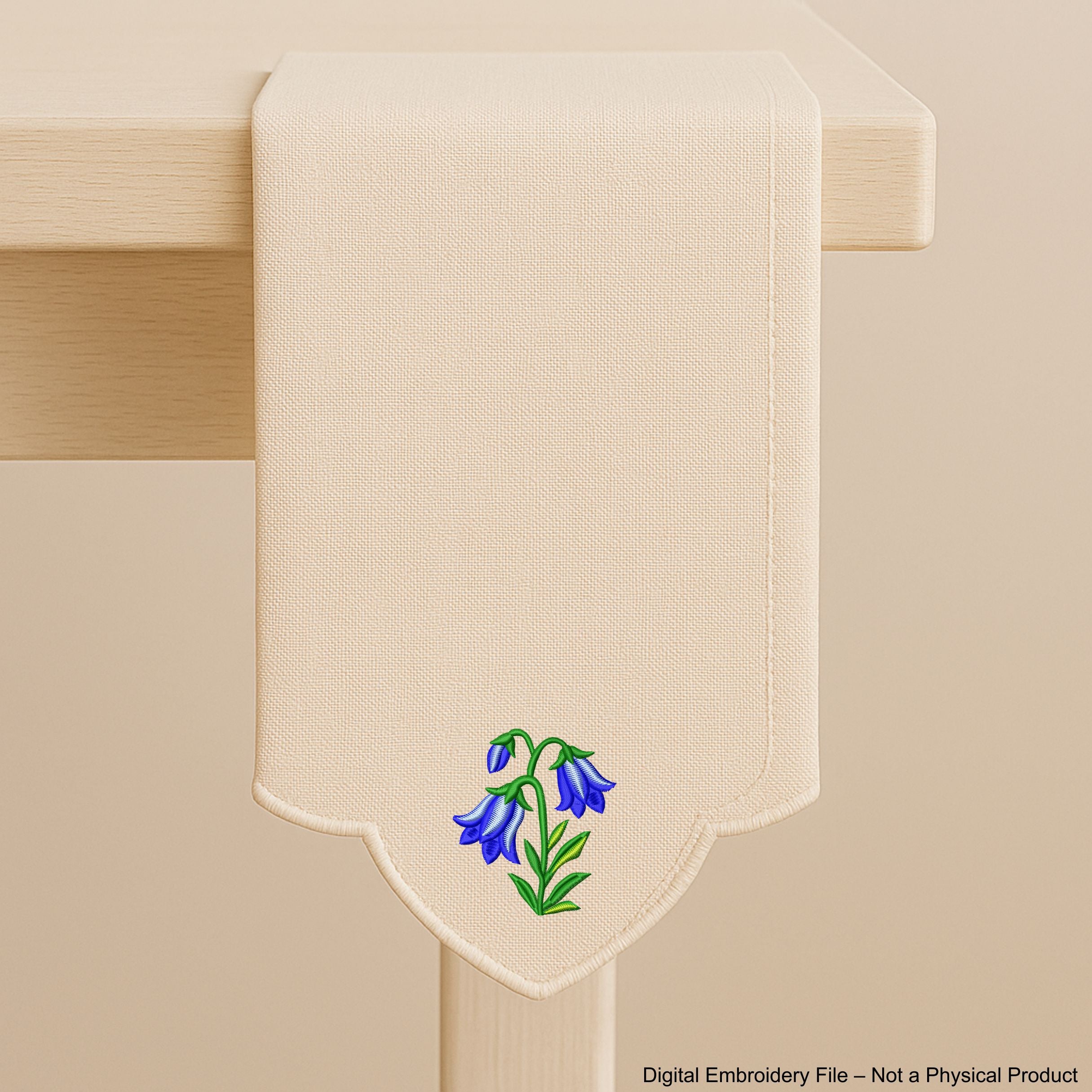 Bellflower Machine Embroidery Design, Flowers Embroidery File, Instant Download