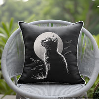 Spooky Halloween embroidery design with cat silhouette, moon, and bats – perfect for stitching on dark fabric.