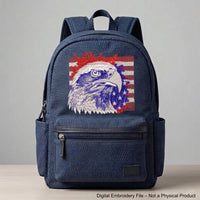 American Eagle Machine embroidery designs, USA flag embroidery machine files, Instant download