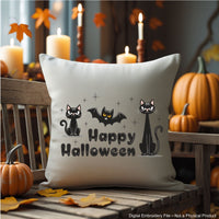 Halloween machine embroidery design with festive elements – perfect for spooky seasonal sewing projects.