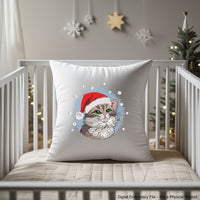 Christmas Cat Machine embroidery designs, Christmas embroidery files, Instant download