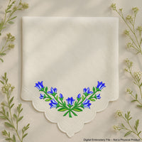 Bellflower Corner Machine Embroidery Design