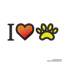 Machine embroidery designs Paws, Love embroidery designs, Instant download