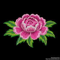 Peony Flower Embroidery Design – Floral Machine Embroidery File – Instant download