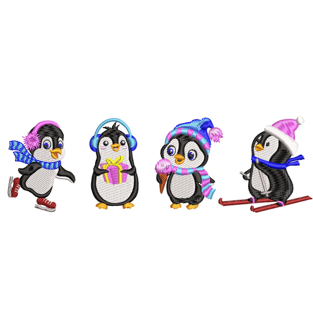 Pinguin-Stickerei für Lily Romakh