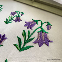 Bellflower Machine Embroidery Design, Flowers Embroidery File, Instant Download