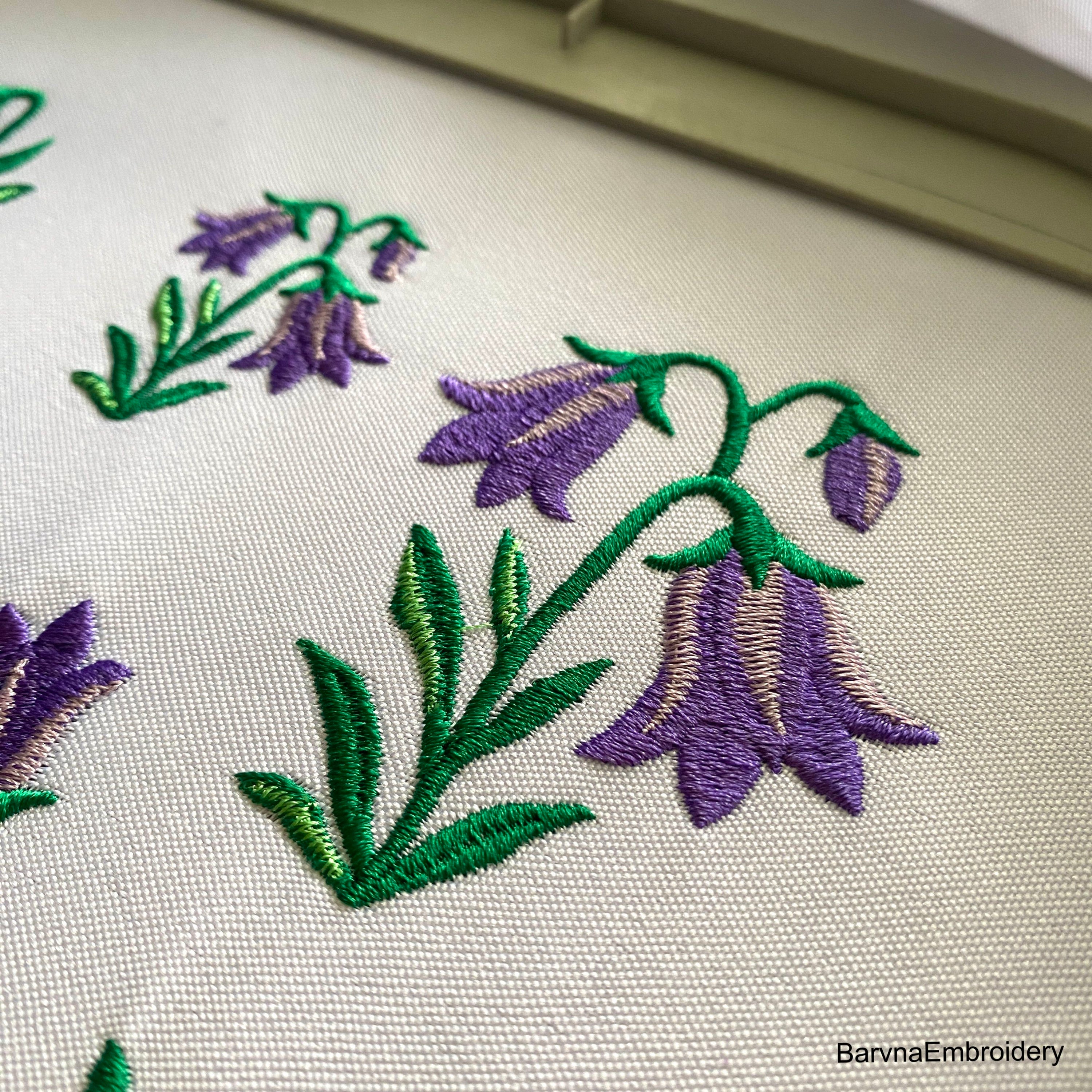 Bellflower Machine Embroidery Design, Flowers Embroidery File, Instant Download