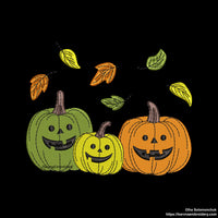 Pumpkins Machine Embroidery designs, Fall embroidery files, Digital download