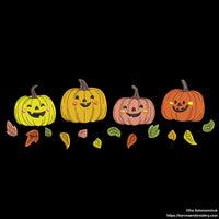 Pumpkins Machine Embroidery designs, Fall embroidery files, Digital download