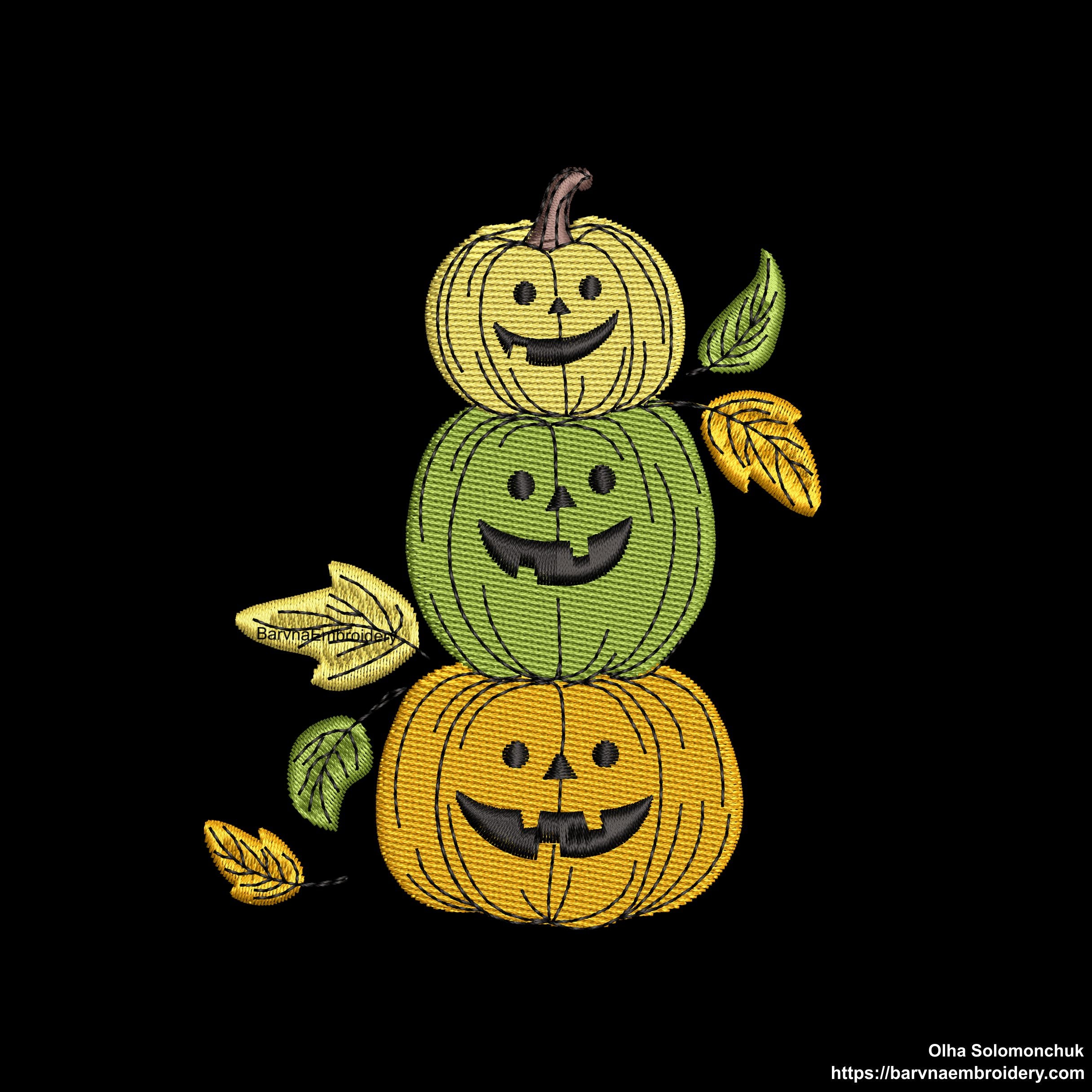 Pumpkins Machine Embroidery designs, Fall embroidery files, Digital download