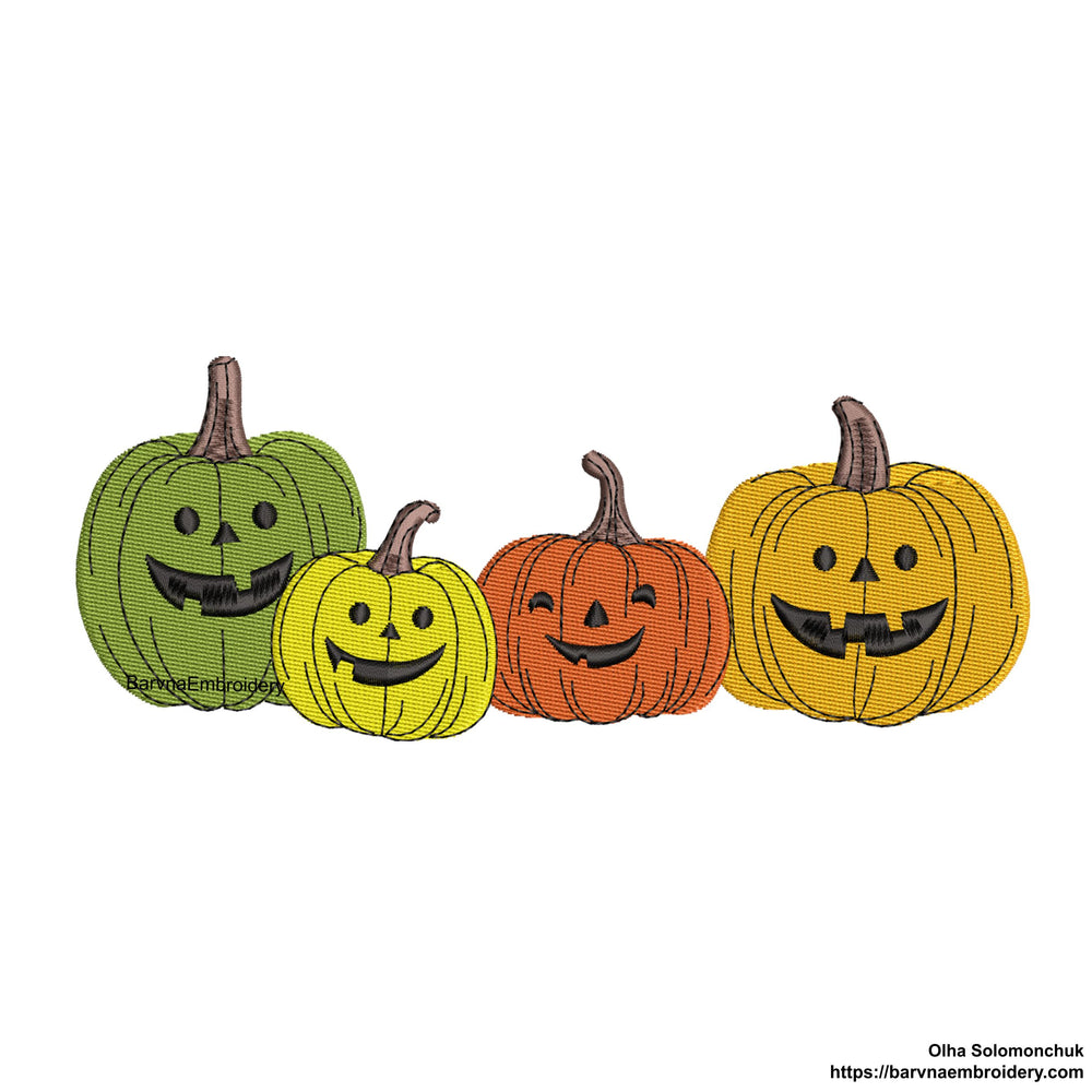 Pumpkins Machine Embroidery designs, Fall embroidery files, Digital download