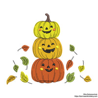 Pumpkins Machine Embroidery designs, Fall embroidery files, Digital download